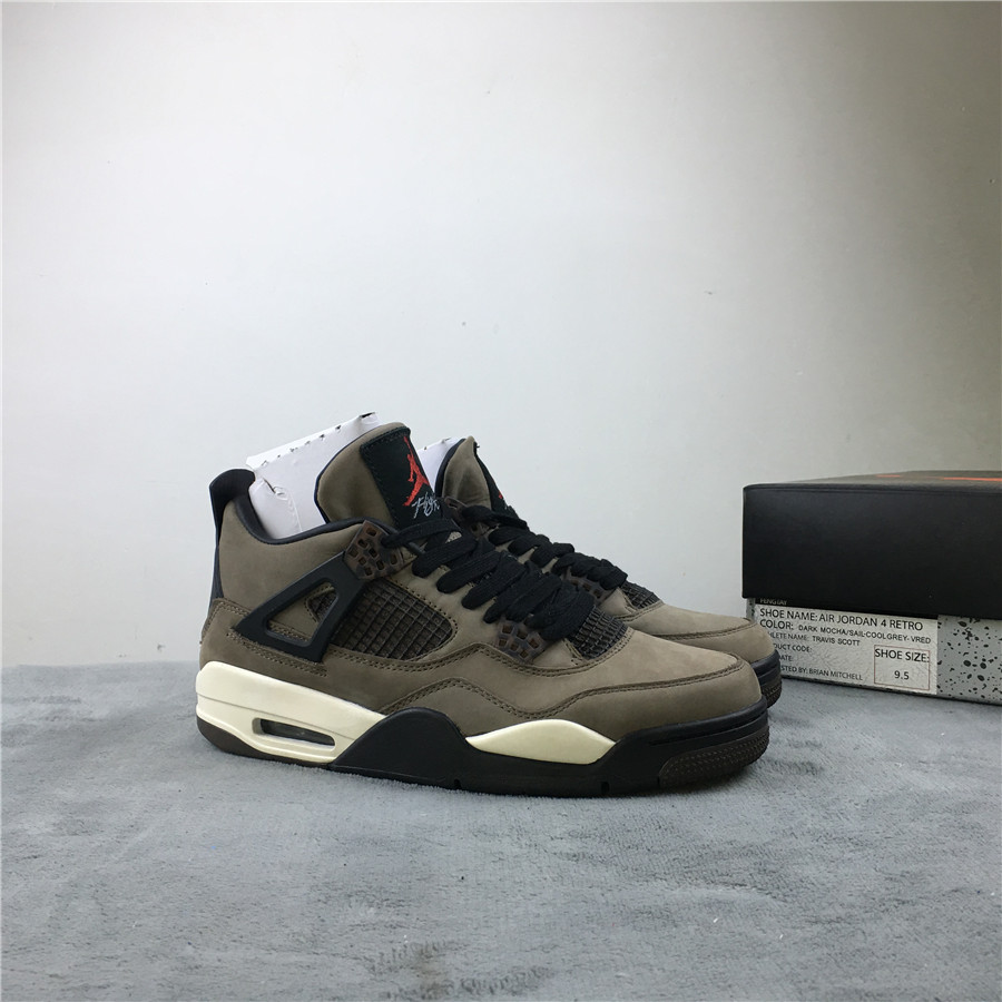 Air Jordan 4 x Olive Black Shoes